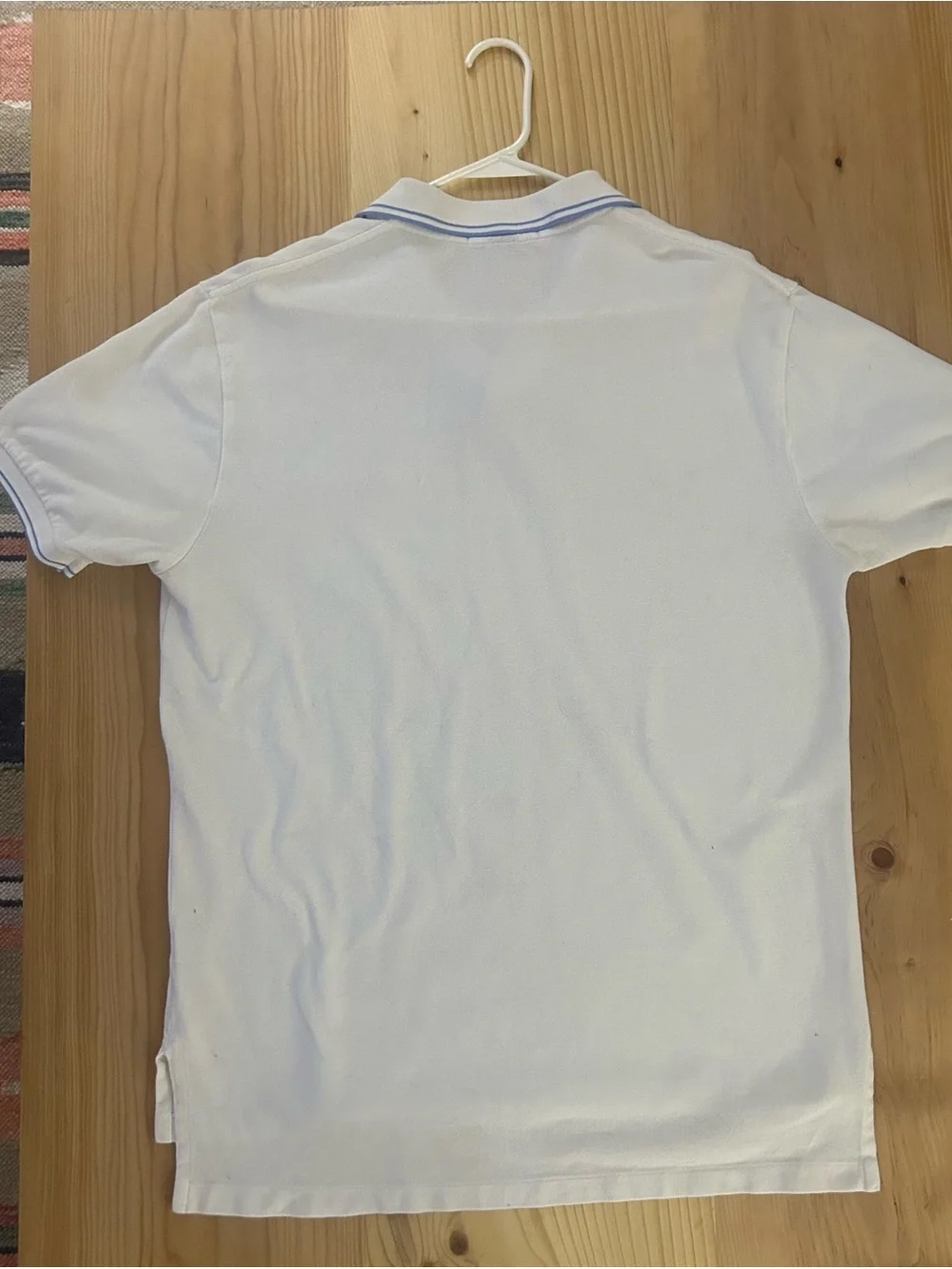Ralph Lauren White Polo with Light Blue Trim